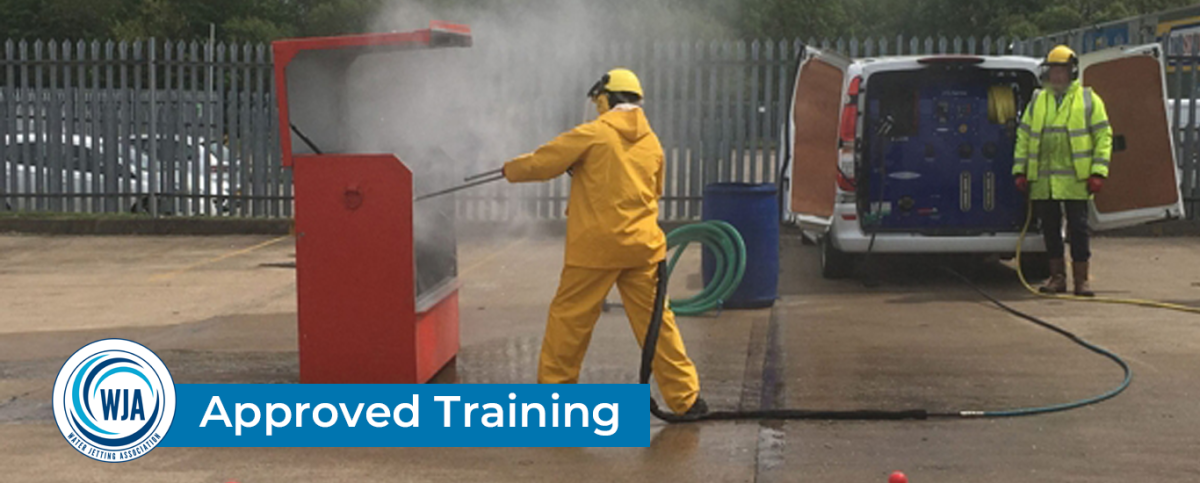 Man in high viz carrying out WJA training