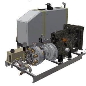 280 bar skid mounted jetter with water tank