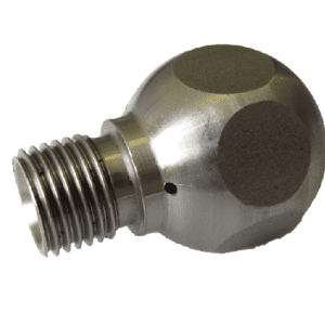 Ball jet jetting nozzle for use on 1/4" BSP jetting hose