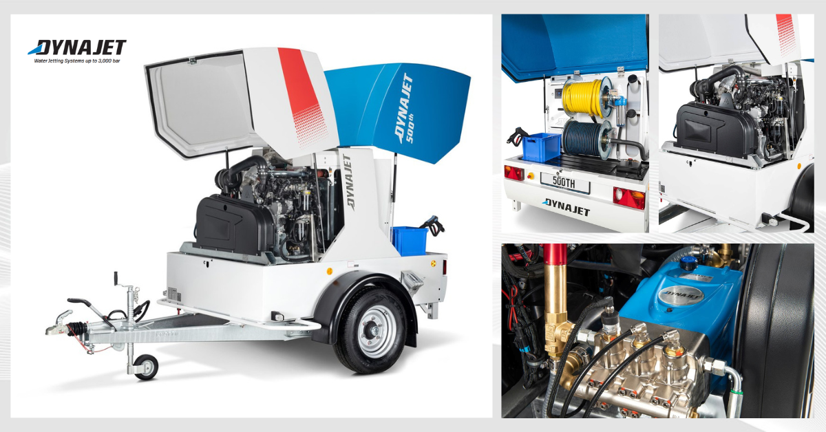 500 Bar Hot Water Jetter | DYNAJET 500th HELI | Flowplant