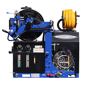 Cut out image of an Harben Pro 4000 van pack with pivot hose reel