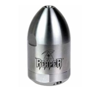 Reaper descaling nozzle for high pressure drain jetting