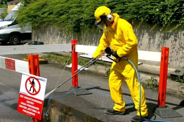 Waterproof water jetting suit